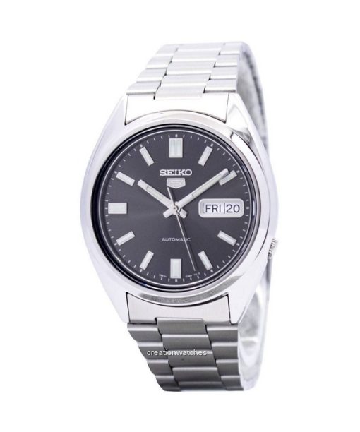 Montre homme Seiko 5 en acier inoxydable avec cadran noir automatique SNXS79K1 remise à neuf